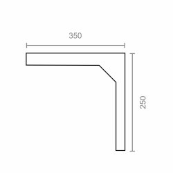 Stll fyrkantigt Micel super plm03 Vit 35 x 25 cm