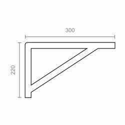 Stll fyrkantigt Micel plm04 Svart Stl 30 x 22 cm