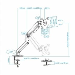 Bordfste fr Skrm TooQ DB4032TNR-G 17"-32"