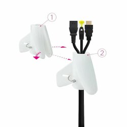 Kabelorganiserare NANOCABLE 10.36.0003-W Vit  25 mm 3 m