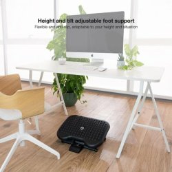 Fotpall TooQ TQFR0603-B Svart Justerbar