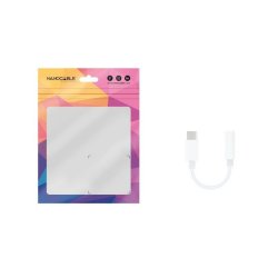USB-C till Jack 3.5 mm Adapter NANOCABLE 10.24.1205-W Vit (1 ant