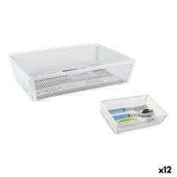 Besticks-sortering Confortime Metall Vit 21,8 x 15,24 x 5,2 cm (