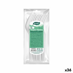 Gaffelset Algon teranvndningsbar Vit 36 antal 18 cm