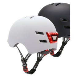 Hjlm fr elscooter Youin LED Vit