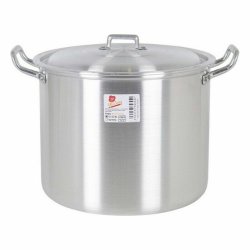 Gryta med lock 39693  22 cm Silvrig 6 L Aluminium 29 x 23 x 20