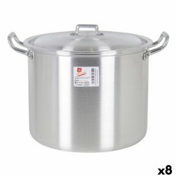 Gryta med lock 39693  22 cm Silvrig 6 L Aluminium 29 x 23 x 20