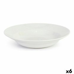 Pastatallrik La Mediterrnea Bari Stengods Vit (6 antal)