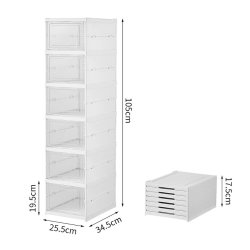 Skostll Fulmo Vit Hrd plast 25,5 X 34,5 X 105 CM