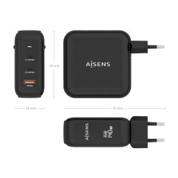 Vggladdare Aisens ASCH-140W3P031-BK 140 W Svart (1 antal)