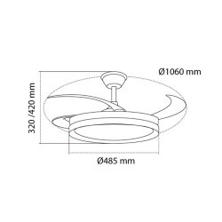 Takflkt CristalRecord EVO RETRAC Transparent 72 W