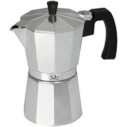 Italiensk Kaffepanna JATA CCA6          * Silvrig 6 Koppar Alumi