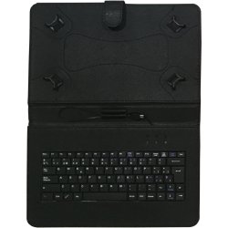 Fodral till Lsplatta Talius CV-3006 Svart Qwerty Spanska