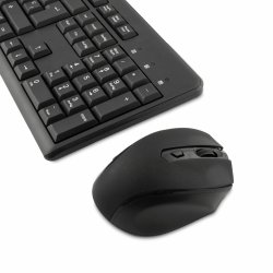 Tangentbord och Mus CoolBox COO-KTR-02W Qwerty Spanska Trdls S