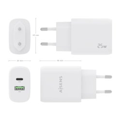 Vggladdare Aisens A110-0758 Vit 25 W (1 antal)
