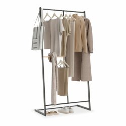 Hattstll Newlux Hangy One 15 Svart Metall 80 x 40 x 160 cm
