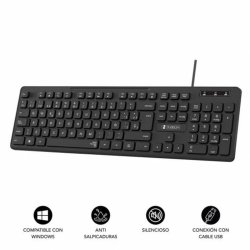 Numeriskt tangentbord Subblim SUBKBC-0SSK50 Svart Qwerty Spanska
