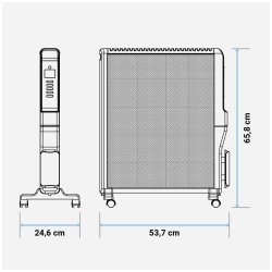Vrmeelement Universal Blue 4020B UCRM9004 Svart 2000 W
