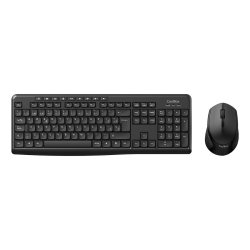 Tangentbord och Mus CoolBox COO-KTR-03W Svart Qwerty Spanska