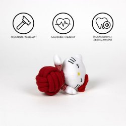 Hundleksak Hello Kitty Rd Polyester Bomull