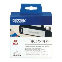Kontinuerligt Papper till Skrivare Brother DK22205 Vit Svart (1