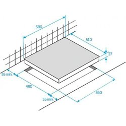 Keramisk platta BEKO HIC63402T 60 cm 58 cm 5700 W