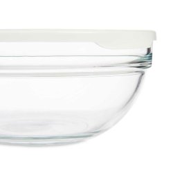 Rund matlda med lock Pasabahce Chefs Vit 1,135 L 17,2 x 7,6 x 1