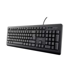 Tangentbord Trust 24639 Svart Engelska EEUU QWERTY