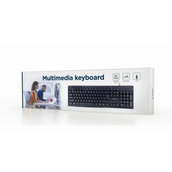 Tangentbord GEMBIRD KB-UM-107 Qwerty US Svart
