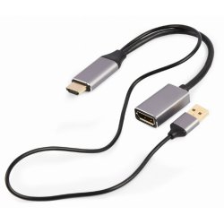 DisplayPort till HDMI Adapter GEMBIRD A-HDMIM-DPF-02 Svart 4K Ul