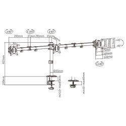 Bordfste fr Skrm GEMBIRD MA-D3-01 17" 27"