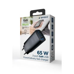 Vggladdare GEMBIRD TA-UC-PDQC65-01-BK