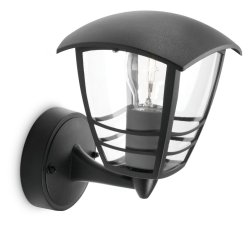 Vgglykta Philips My Garden Creek Svart Aluminium A 60 W E27