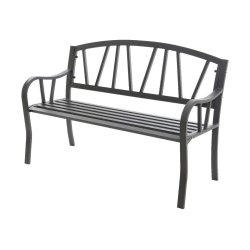 Bnk med ryggstd Antracitgr Jrn (123 X 53 X 86 cm)