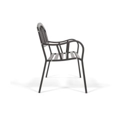 Bnk med ryggstd Antracitgr Jrn (123 X 53 X 86 cm)