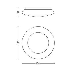 Taklampa LED Philips Cinnabar Vit Plast (40,4 x 10,6 cm) 20 W