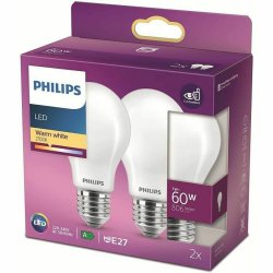 LED-lampa Philips Classic Standard 60 W Vit E E27 (2700 K) (2 an