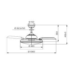 Takflkt med belysning Philips Atlas 35 W 28 W 4500 Lm ickel (27