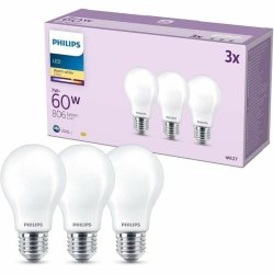 LED-lampa Philips A60 E27 Varmvit E 7 W 60 W E27 806 lm 3 antal