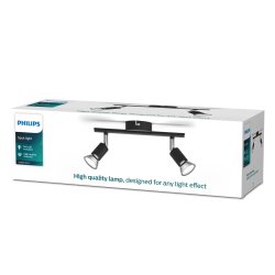 Spotlight Philips limbali Svart GU10 (2 antal)