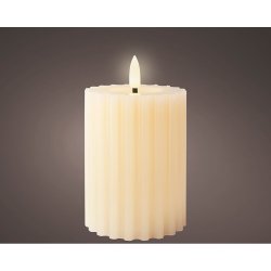 LED Ljus Lumineo Beige  7,5 x 12,3 cm Med relief (AAA)