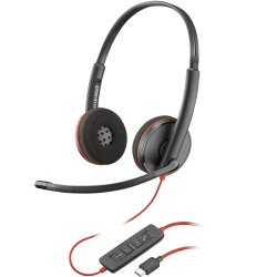 Hrlurar med Mikrofon Poly 8X228A6 Svart Rd