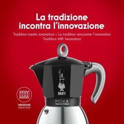 Italiensk Kaffepanna Bialetti 0006936 Svart Rostfritt stl Alumi