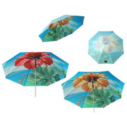 Parasoll  220 cm SPF50+ Blomster