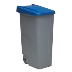 Papperskorg p hjul Denox 85 L Bl 58 x 41 x 76 cm