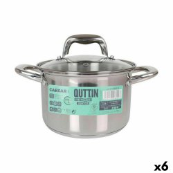 Kastrull med glaslock Quttin Caesar Stl  18 x 12,5 cm (6 antal