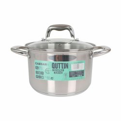 Kastrull med glaslock Quttin Caesar Stl  20 x 13,5 cm (6 antal