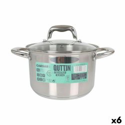 Kastrull med glaslock Quttin Caesar Stl  20 x 13,5 cm (6 antal