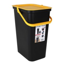 Avfallsbehllare tervinning Tontarelli Moda Gul Svart 24 L (6 a