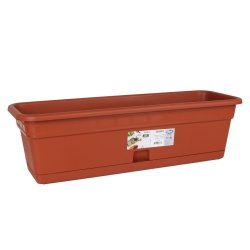 Blomlda med bottenplatta Dem Squares Rektangulr Brun 60 x 20 c